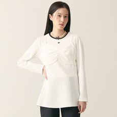 로엠 여성용 자카드 나시 블라우스