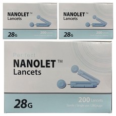 동방메디컬 나노렛 랜싯 멸균채혈침 28g, 3개, 200개입