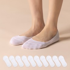 삭피엔스 여성용 절대 벗겨지지 않는 발등 짧은 페이크삭스 10켤레