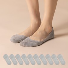 삭피엔스 여성용 절대 벗겨지지 않는 발등 짧은 페이크삭스 10켤레