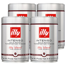 illy 意利 BOLD ROAST豆子Intenso, 無研磨咖啡豆, 250g, 4罐