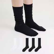 두발로 여성용 한뼘 더 길어진 롱롱 국산 골지 장목 양말 5켤레 세트