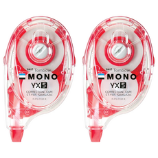 Tombow 蜻蜓牌 MONO YX5 修正帶 5mmx12m 可替換, 白色, 2個
