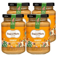 슈퍼너츠 100% 땅콩버터 크런치, 260g, 4개