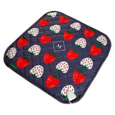 LULUA 單人定時電熱坐墊 LU-C301, 深灰色莓果, 44 x 44 cm