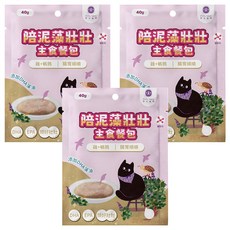 Pet's Need 霈尼寵物 陪泥藻壯壯主食餐包 腸胃順順 全齡貓食用, 3個, 40g, 雞 + 鵪鶉