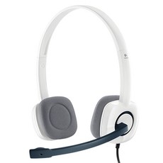 logitech 羅技 立體聲耳機麥克風, A-00029, 白色