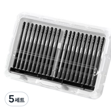 꼬꼬비 1회용 귀스틱 위생 귀이개 세트 검정, 5세트