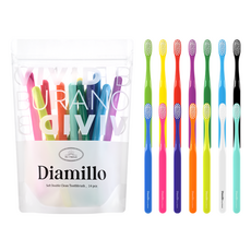 Diamilo 柔軟雙重清潔牙刷 14件套, 1組, 14件