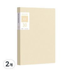 서류정리 A4 클리어파일 30매, 베이지, 2개