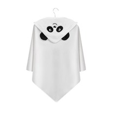 자시스 유아용 멀티 목욕 후드 비치 타월 수건 담요, 화이트 팬더, 1개