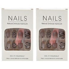 Paula's Nail 寶拉美甲 美甲貼片 短款 CP89072, 2組, 星月蝴蝶貓眼