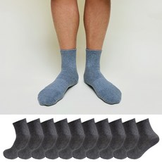 CAPACCI 男性透氣短襪 10雙, 1套, 灰色