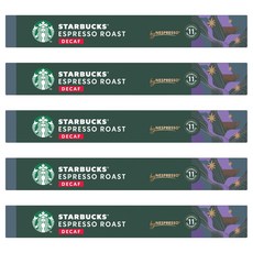 스타벅스 디카프 에스프레소 로스트 네스프레소 캡슐커피, 5.7g, 10개입, 5개