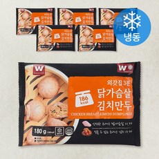 외갓집 3분 닭가슴살 김치만두 (냉동), 180g, 6개