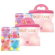 아워티 올 더 타임 핑크 선물, 레몬 얼그레이티 4p + 오렌지 자몽 블랙티 4p + 베리썸 히비스커스티 4p + 납작복숭아 콜드브루티 4p, 2세트