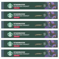 스타벅스 디카프 에스프레소 로스트 네스프레소 캡슐커피, 5.7g, 10개입, 6개