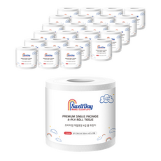 스웰데이 프리미엄 개별포장 4겹 롤 화장지, 23m, 12롤, 2세트