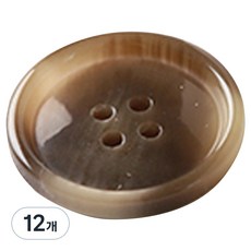마니 단추 25mm, 브라운, 12개
