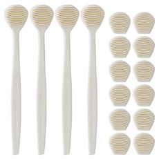 DEARCUS Hyeojasohn 刮舌器 主體 白色 + 替換頭 3入組, 2套, 37.5g