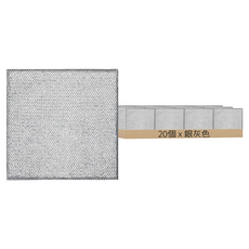 樂居家 雙層銀絲洗碗布, 銀灰色, 20個裝, 1組