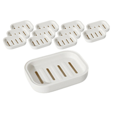 Jeongsang I&N 浴室排水方形肥皂架, 白色, 12個