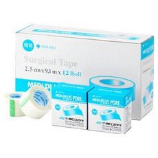 메디코리아 메디플러스포아 흰색 반창고, 12개입, 1개