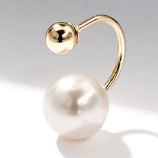 NOID-B 施華洛世奇珍珠14k U形耳環