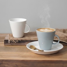 BOWLBOWL Urban Daily 馬克杯 300ml, 亞麻白 + 法式灰, 2個