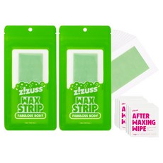 ZiZUSS 身體除毛蠟紙 70g 20片 手臂/腿部用 + 舒緩濕巾 4片 套組, 2個