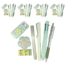 일상속반짝 학용품 7종 세트, 그린, 5세트