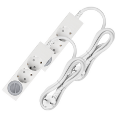 SWEET HOME 韓國製造 一般接地3孔延長線 + 安全蓋, 1.5m, 混合顏色, 2個