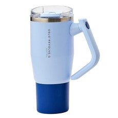 OSLO Revolve.G 304不鏽鋼手柄真空保溫隨行杯, 藍色, 950ml, 1個