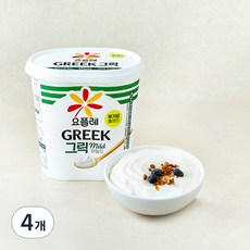 요플레 그릭 마일드 요거트, 900g, 4개