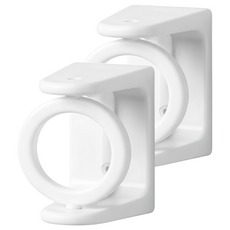 WE CHAMP 可旋轉褂桿固定夾 ABS材質 尺寸4.8*3.5cm, 白色, 2組