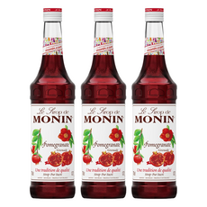 MONIN 莫寧 石榴風味糖漿，可用於醃漬醬料或其他餐飲配方中, 700ml, 3瓶