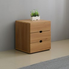 제이디퍼니처 로미 3단 협탁 서랍장, 아카시아, 1개