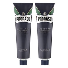 PRORASO 刮鬍膏 保濕 麝香 藍標 150ml, 2個