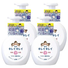 LION 獅王 趣淨 泡沫洗手慕絲 清新柑橘香, 500ml, 4瓶