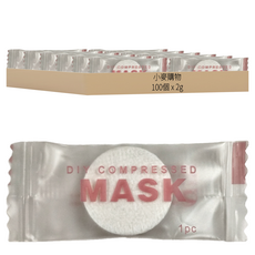 小麥購物 一次性壓縮面膜 2g, S012, 100個