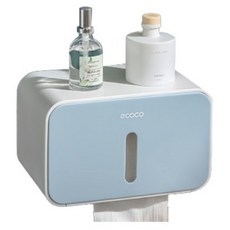 ecoco 먼지 방지 청결 도우미 휴지 케이스, 블루, 1개