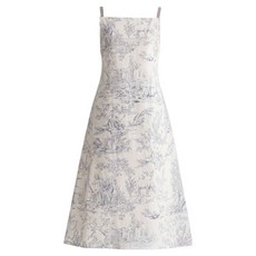 FORHOME 佛羅倫斯法式印花X字型圍裙, 1個, 白色