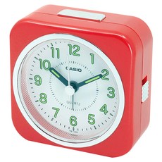 CASIO 卡西歐 方形鬧鐘 TQ-143S-4D, 紅色