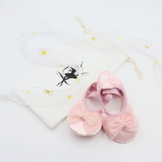 비단길 여아용 스테판 더블리본 발레슈즈 + 슈즈파우치 세트