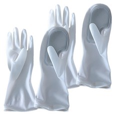 설거지 수세미 브러쉬 고무 장갑 M, 그레이, 2세트, 중(M)