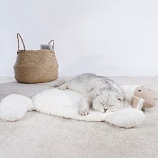 PASTEL PET 羊造型絨毛寵物睡墊, 象牙