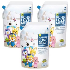 네이쳐러브메레 뽀로로 울트라 젤 아기 세탁세제 리필, 1.5L, 3개