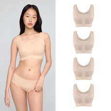 24hrs. 經典款 無感失憶內衣 寬肩 4件組
