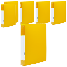 Lan CHYn 連勤牌文具 PP圓型夾 4孔, 黃色, 6入