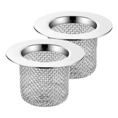 304不鏽鋼下水道防髮防蟑過濾網2入組, 銀色